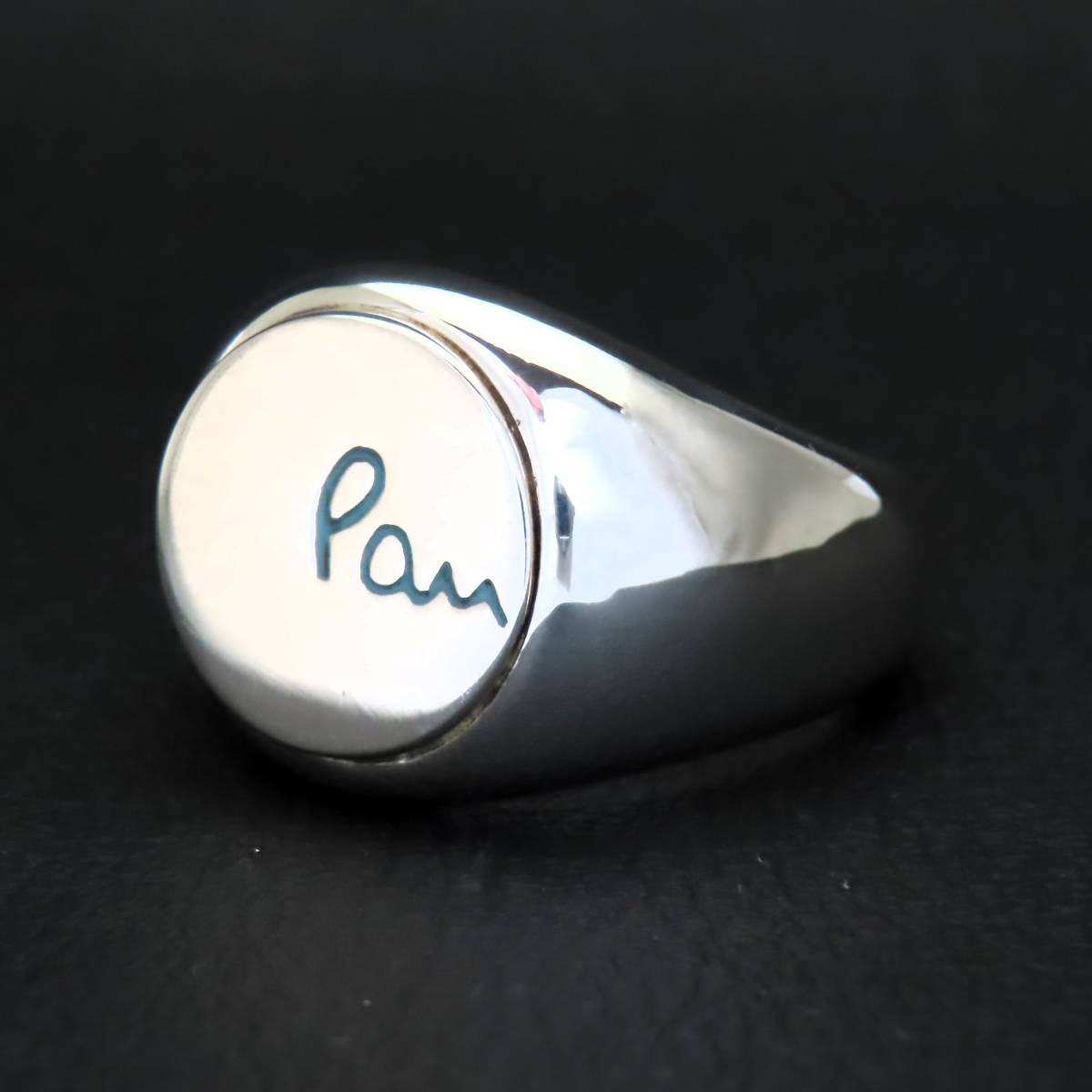 新品同様 美品 Paul Smith ポールスミス 丸型印台 リング 指輪 メンズ シルバー925 20号 14.4g_画像5