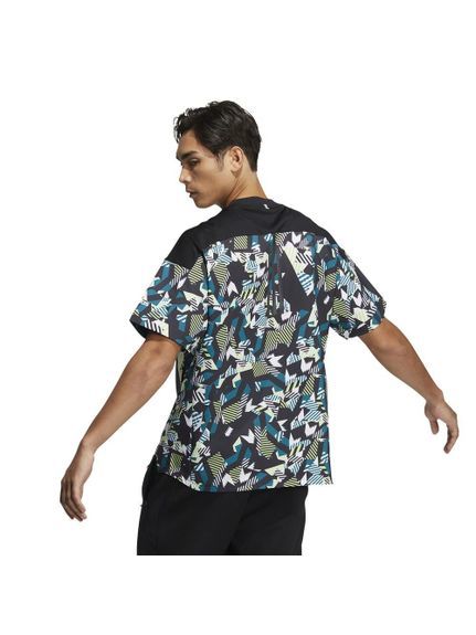 新品未使用タグ付き アディダス adidas 半袖Tシャツ 機能性Tシャツ トレーニングウエア スポーツウエア 総柄グラフィック GRAPHERS ROCK[M]_画像3