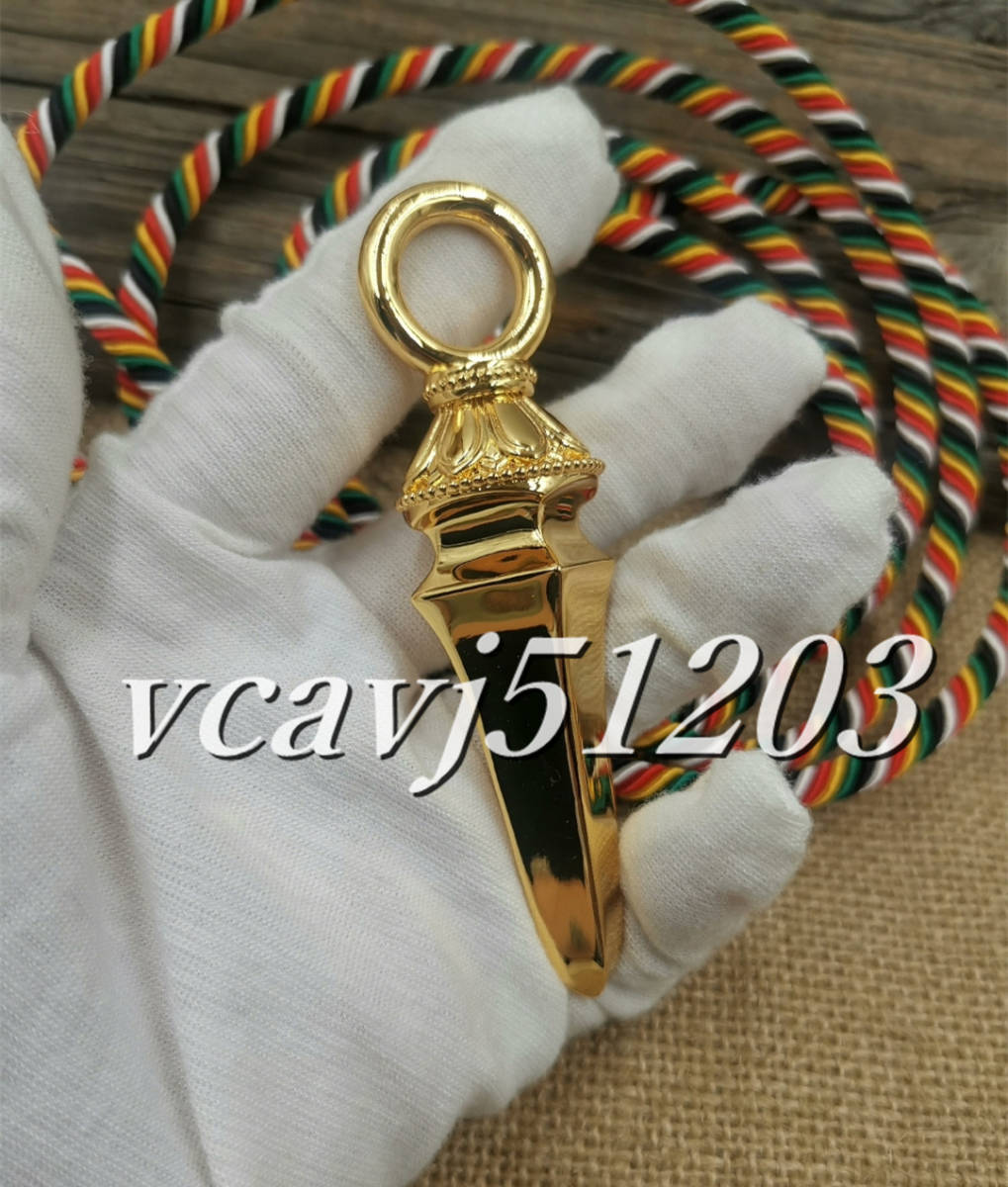 密教法具 寺院用仏具」真言宗 不動明王羂索 壇線 仏教工芸品 24K 密教法具 寺院用仏具」真言宗 不動明王羂索 壇線 仏教工芸品 24K