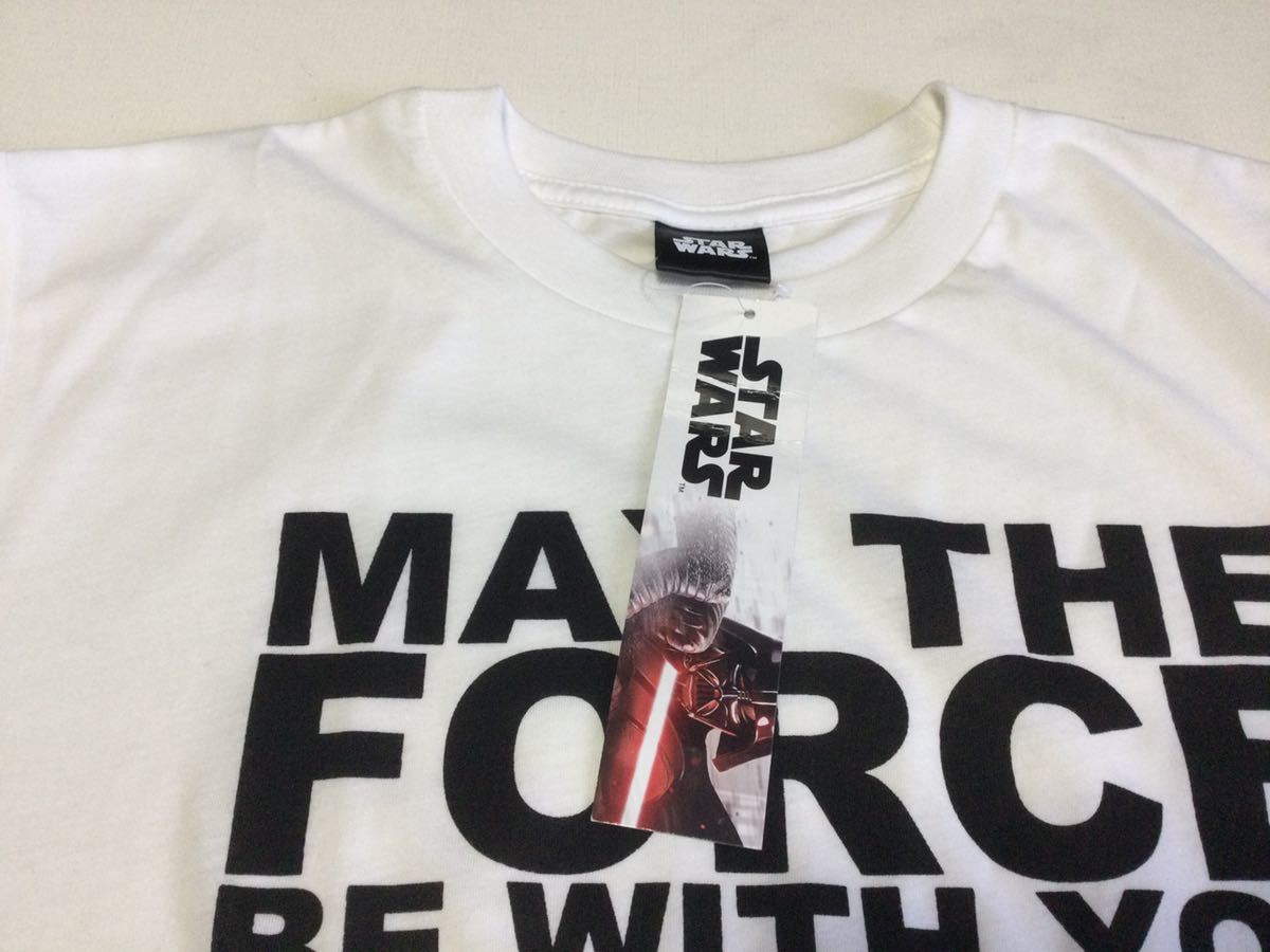 STAR WARS（スター・ウォーズ）May the force be with you◎Tシャツ◎Mサイズ◎白◎長期保管・デッドストック・未着用品◎タグ付◎ヨーダ_Ｍサイズ