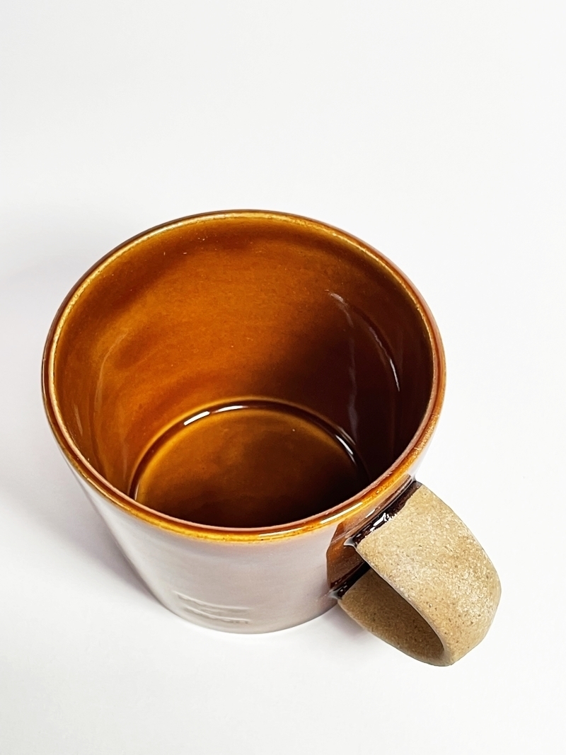 ★新品★ マグカップ 日本製 美濃焼 ブラウン 茶色 大きい かわいい おしゃれ 和食器 茶器 陶芸 焼き物 コーヒーカップ コップ マグ カフェの画像2