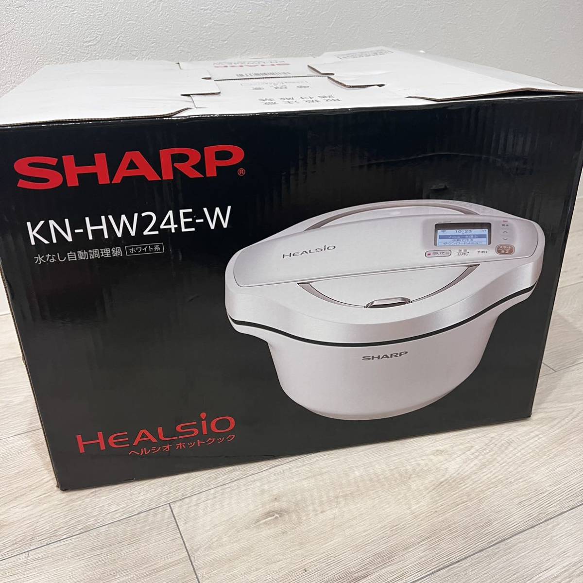 SHARP ヘルシオ ホットクック KN-HW24E-W ホワイト 大容量2.4Lタイプ 水なし自動調理鍋 HEALSIO シャープ_画像3