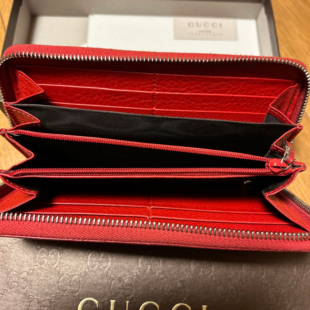 GUCCI 赤 長財布 値下げしました｜Yahoo!フリマ（旧PayPayフリマ）