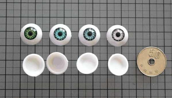 ☆プラパーツ　ドール用眼球約16ミリ　4色セット（8個）で300円_画像3