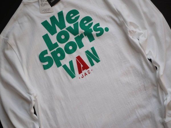 ★送料無料! カスタムオーダー品! VAN JAC ヴァンヂャケット 1974年 We Love Sports VAN!! キャンペーン ロングTシャツ M ホワイト★ _画像6