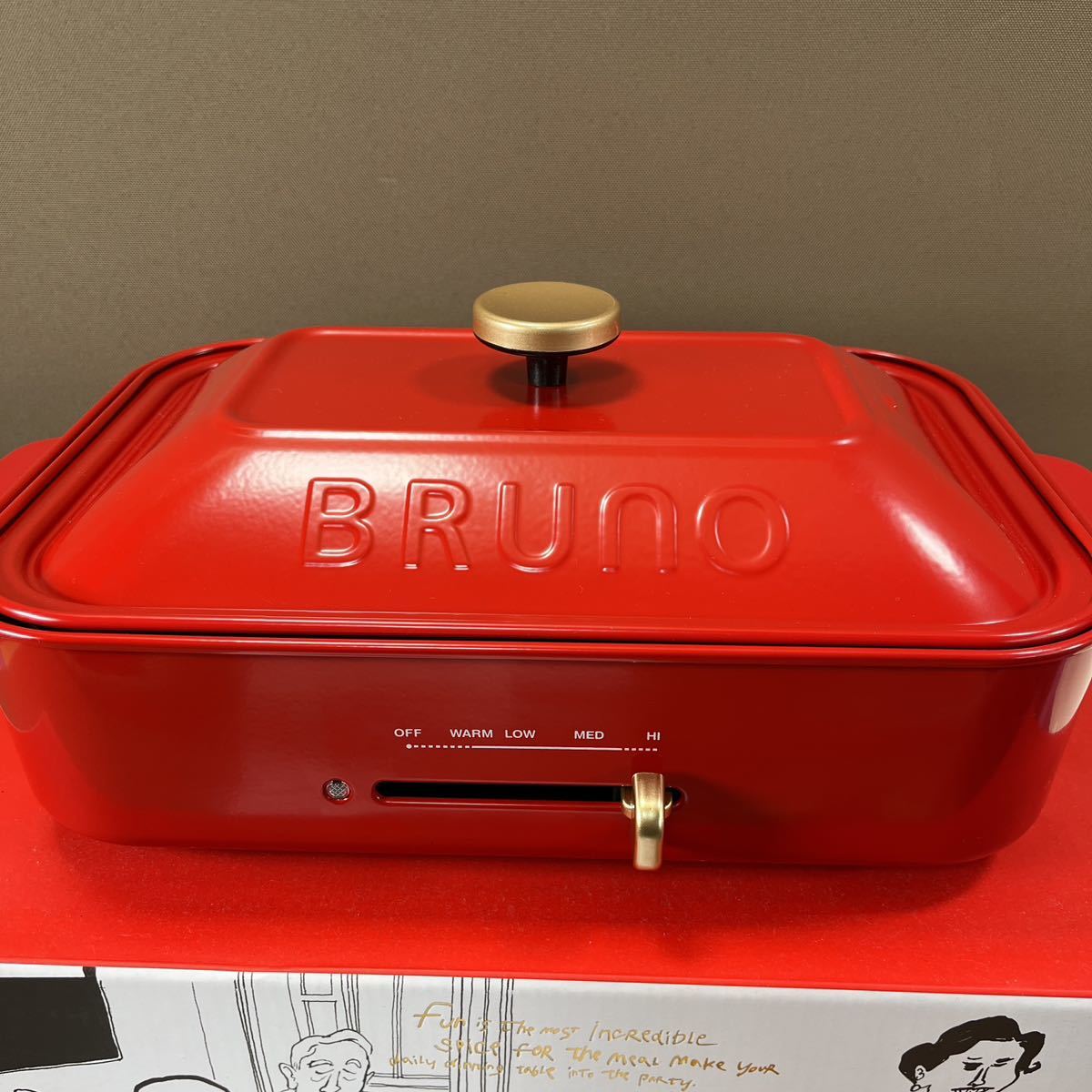海外輸入】 【美品 】BRUNO たこ焼き器 、セラミックコート鍋付き 箱