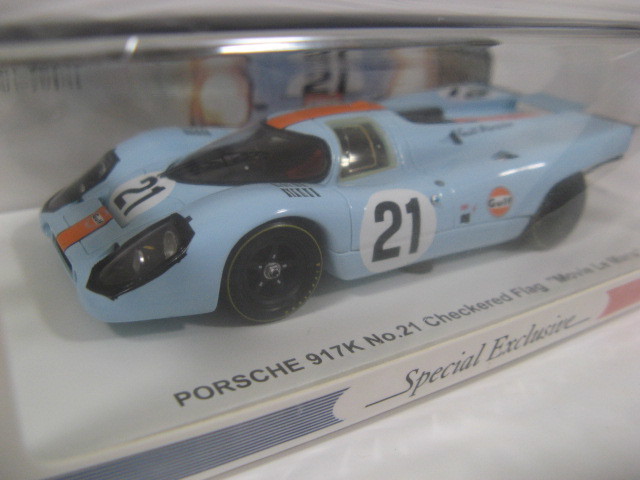 【未使用】スパーク 1/43 ポルシェ 917K No.21 チェッカーフラッグ「映画ル・マン」（FS24 特注：スパークのすべて）の画像3