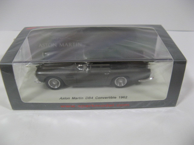 【未使用】スパーク 1/43 アストンマーチン DB4 コンバーチブル 1962 グレー（S2426 Aston Martin DB4 Convertible）