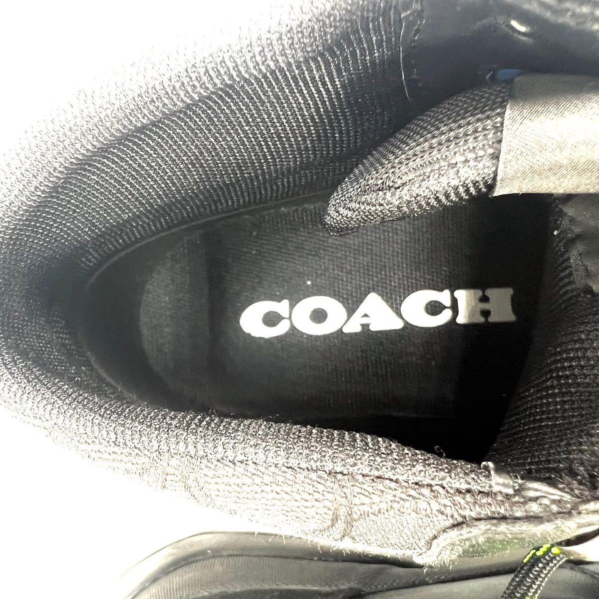 中古】 COACH コーチ C6012 メンズ 靴 シューズ ブラック HIKERレザー