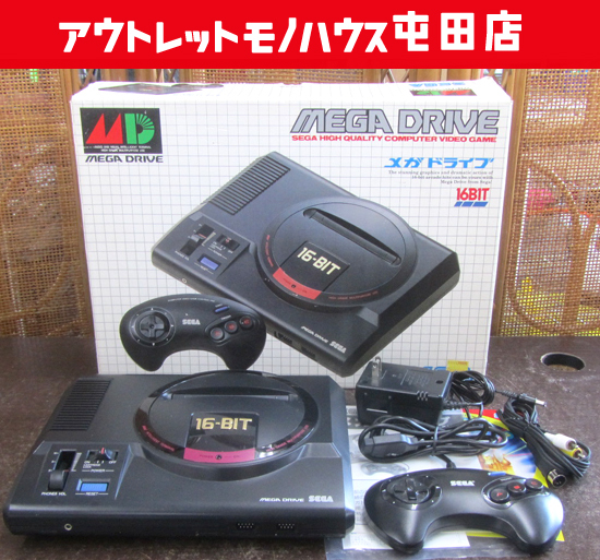 セガ メガドライブ本体 箱 取扱説明書あり HAA-2510 SEGA MEGA DRIVE 札幌市_画像1