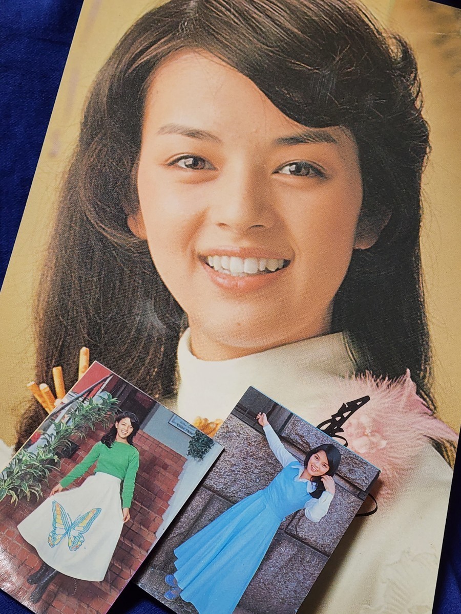 岡田奈々 1977年昭和レトロ 下敷き 非売品当時物 江崎グリコ ポッキー カードおまけの画像1