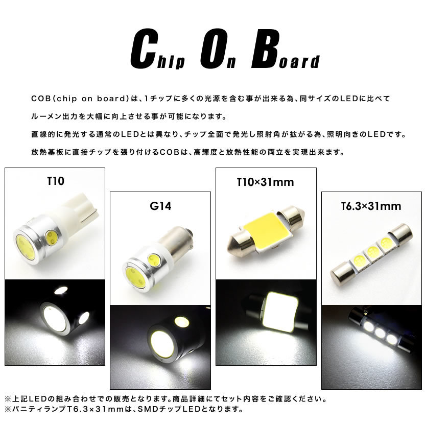 L33 ティアナ H26.2- マジ明るいCOB LEDルームランプ 電球 3点_画像2