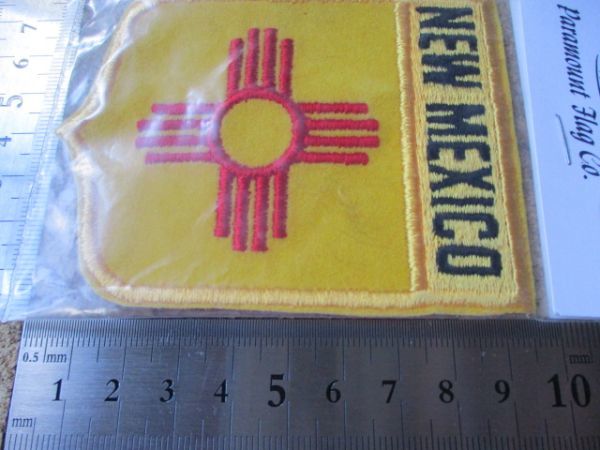 70s ニューメキシコ NEW MEXICO ワッペン/paramount flag co.エンブレム州旗ビンテージ旅行アメリカ合衆国パッチVintageお土産PATCH US D14の画像9