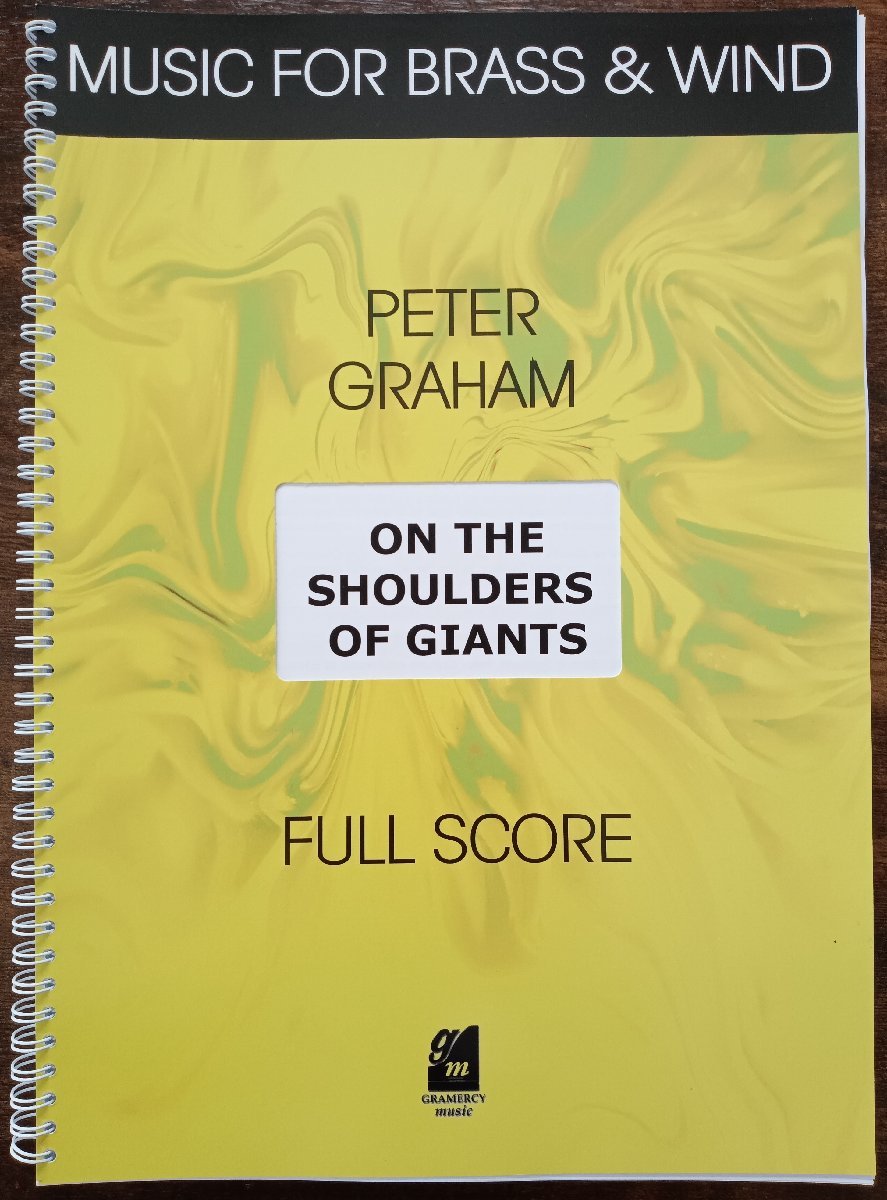 送料無料 吹奏楽楽譜 ピーター・グレイアム：巨人の肩にのって 試聴可 巨人の肩に乗って スコア・パート譜セットの画像1