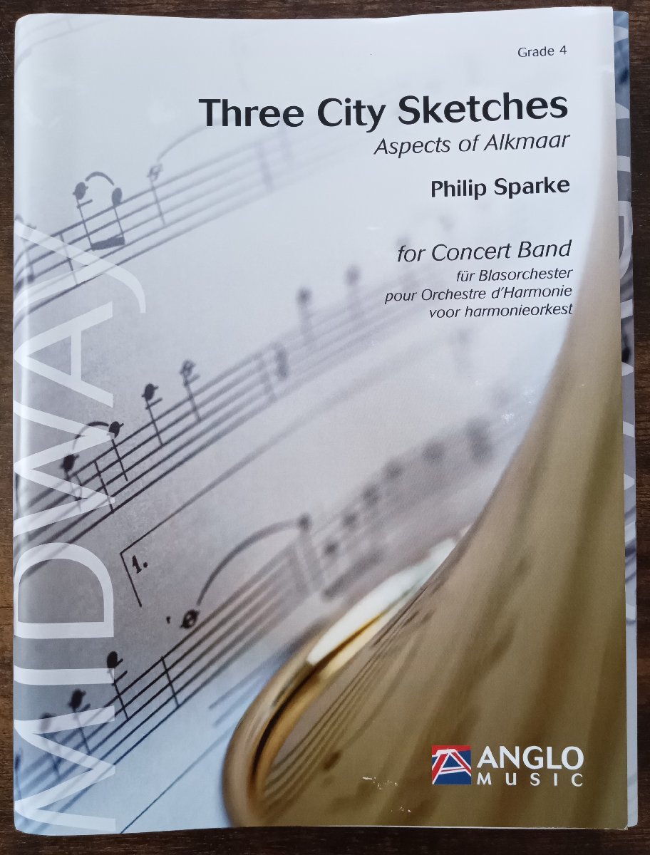 送料無料 吹奏楽楽譜 フリップ・スパーク：3つの都市のスケッチ　試聴可 スコア・パート譜セット