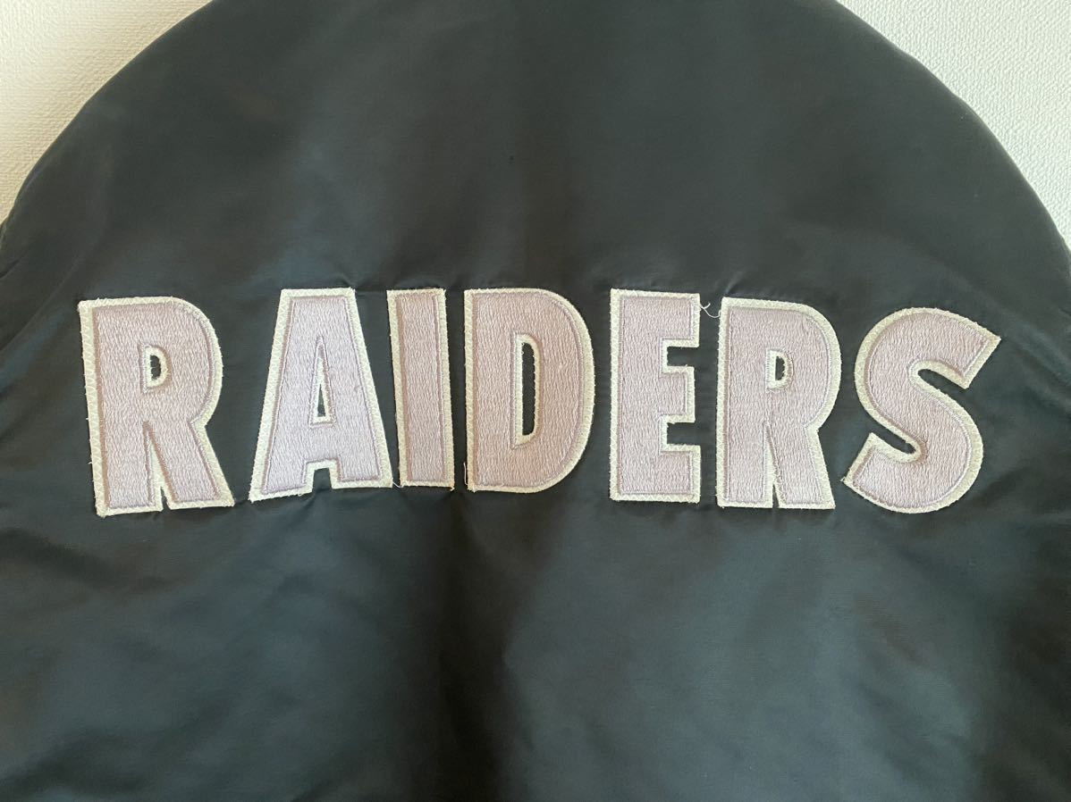 STARTER NFL RAIDERS レイダース 80s スタジャン ブラック ナイロンジャケット USA アメリカ製 black vintage  ヴィンテージ ビンテージ