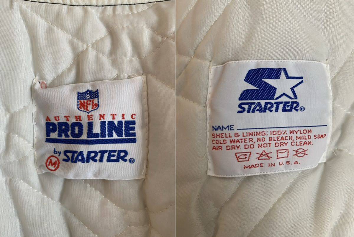 STARTER NFL RAIDERS レイダース 80s スタジャン ブラック ナイロンジャケット USA アメリカ製 black vintage  ヴィンテージ ビンテージ