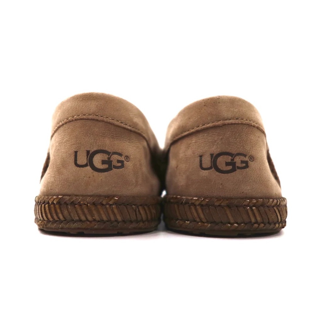 UGG туфли без застежки плоская обувь 24CM бежевая кожа AMILA эспадрильи 