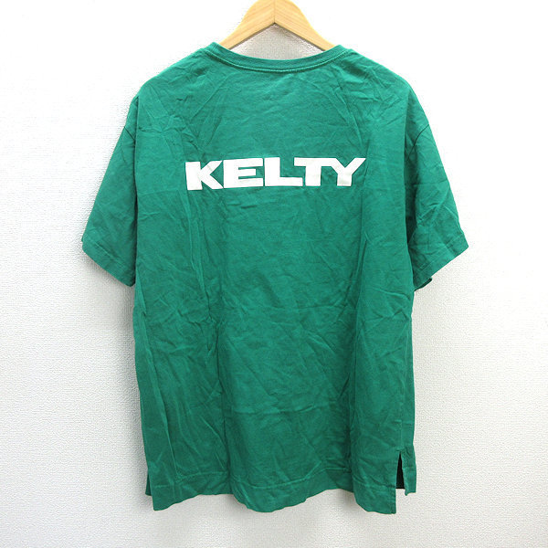 z■ケルティ/KELTY コーエン ロゴプリントTシャツ 7625-623【L】緑/men's/26【中古】■_画像3