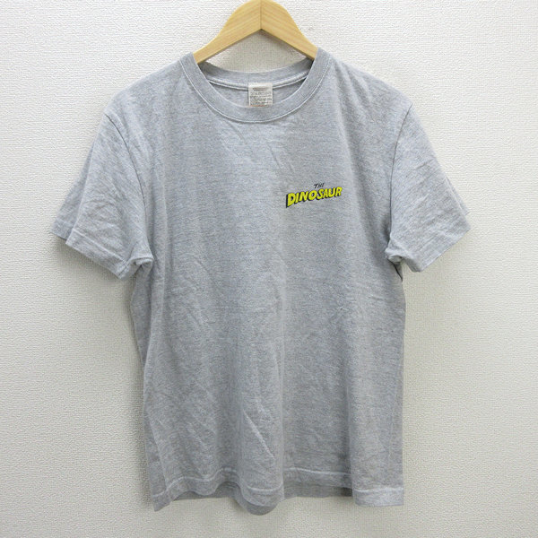 z■ビームス/BEAMS DESIGN 2019 DINOSAUR プリントTシャツ【M】灰/men's/71【中古】■_画像1