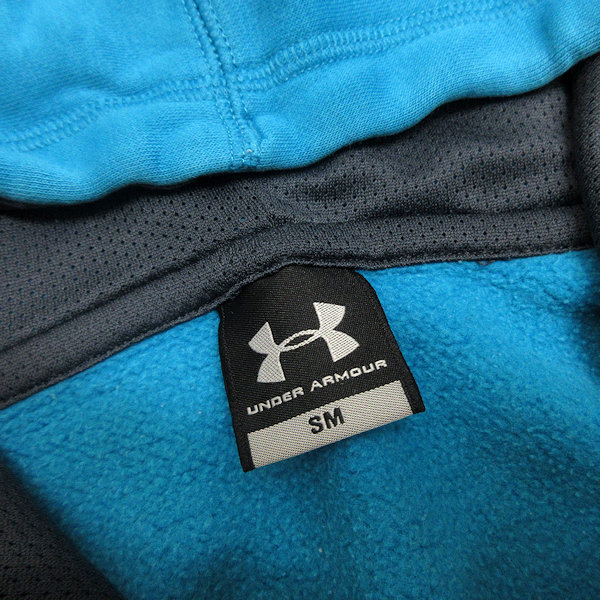 z# Under Armor /UNDER ARMOUR print pull over parka [SM] blue /men\'s/31[ used ]#