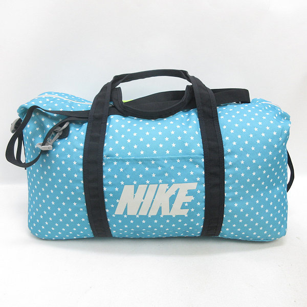 s■ナイキ/NIKE 星柄 ボストンショルダーバッグ BAG■水色/88【中古】_画像1