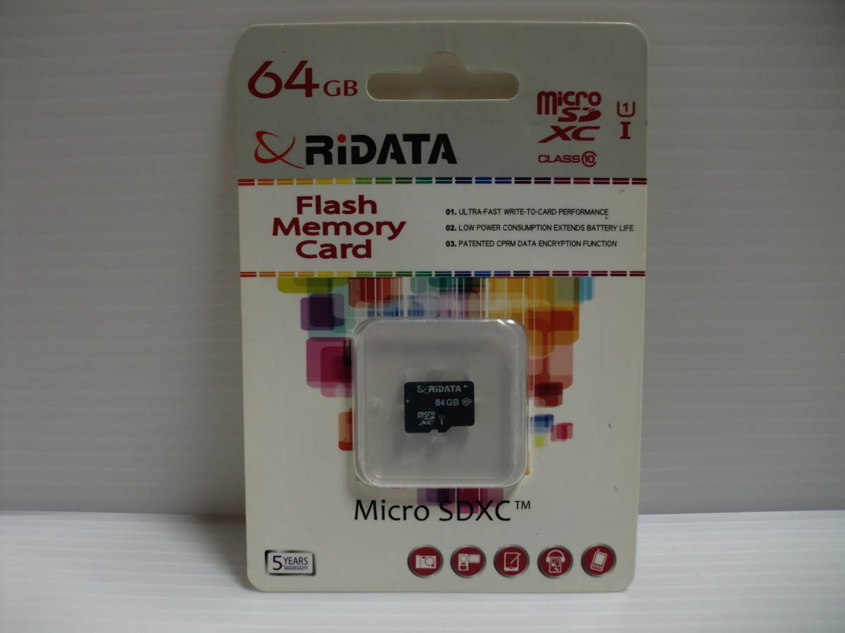 未開封品・未使用品　microSDXCカード 64GB　RIDATA　メモリーカード 　microSDカード_画像1