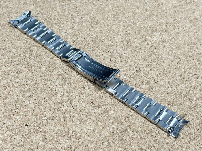 ラグ幅19mm ロレックス用 三連メタルブレス 腕時計用ベルト シルバー ポリッシュ ブレスレット【推奨モデル ROLEX】_画像2