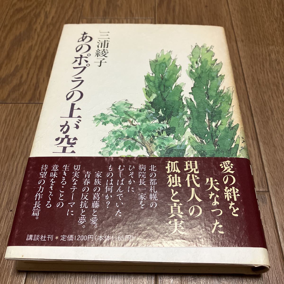 あのポプラの上が空 単行本 初版 三浦綾子 講談社 人間の絆 クリスチャン作家 キリスト教_画像1