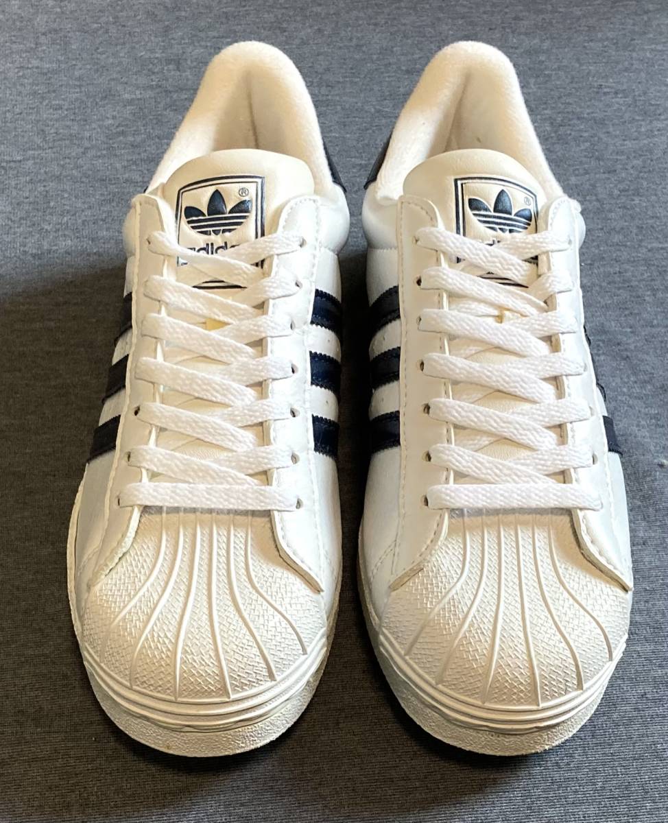  dead limitation 99 made adidas super Star Ⅱ white navy blue enamel US10 rare pa tent 