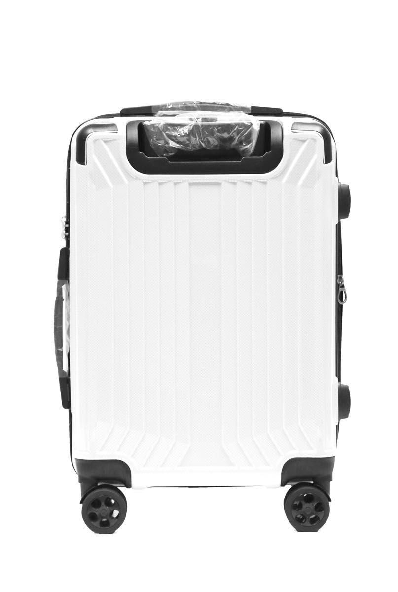 軽量Lサイズ　静音8輪　TSAロック　キャリーバッグ　スーツケース　キャリーケース　ホワイト