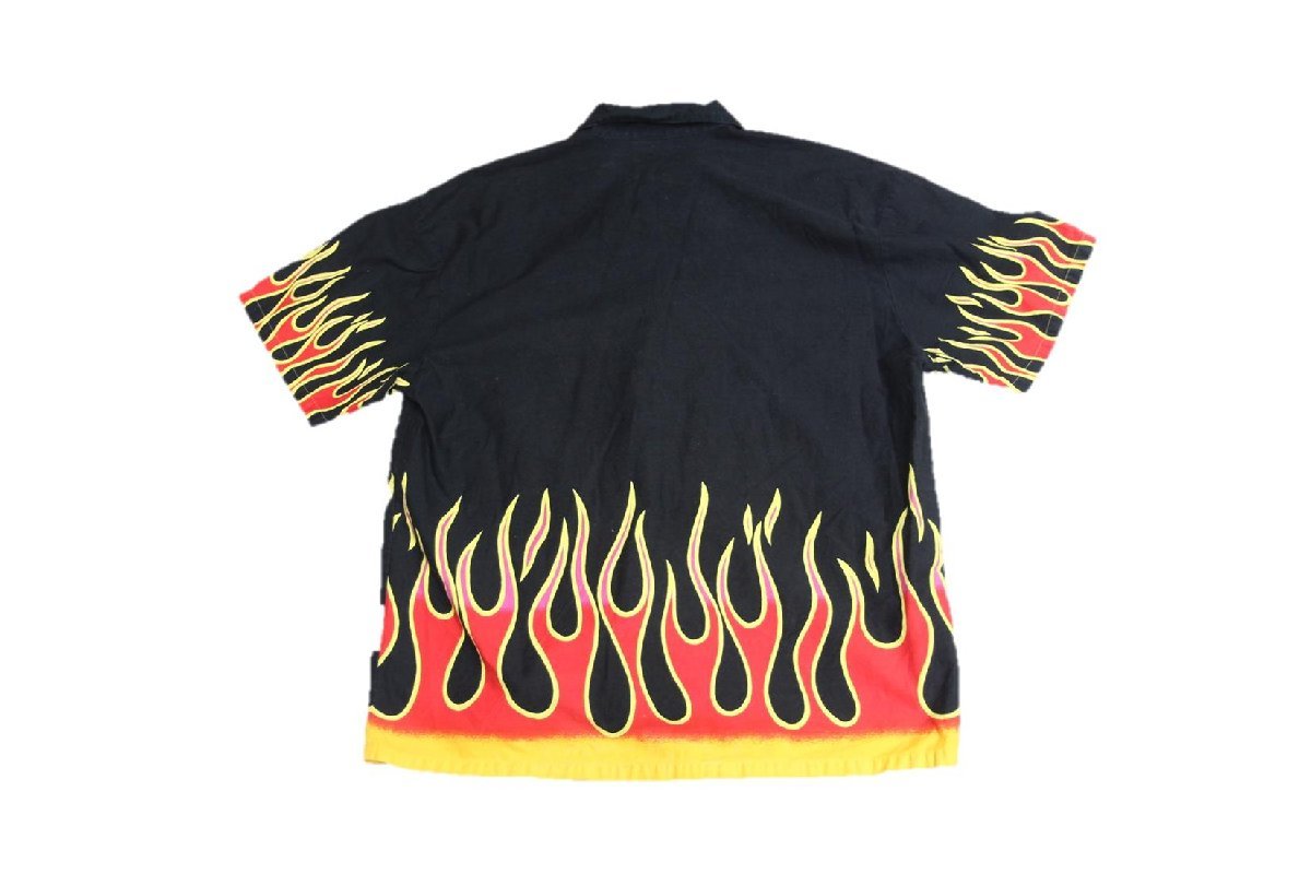 80s 90s VINTAGE ヴィンテージ USED 古着 Goodguys Custom S/S Cotton Shirts Firepattern 半袖シャツ ファイヤーパターン XXL USA Tracker_画像2