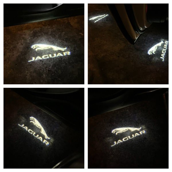 即納 Jaguar ジャガー LED ロゴ プロジェクター ドア カーテシ ランプ Xタイプ XJ XK XKR 純正交換タイプドア ライト アンダースポット