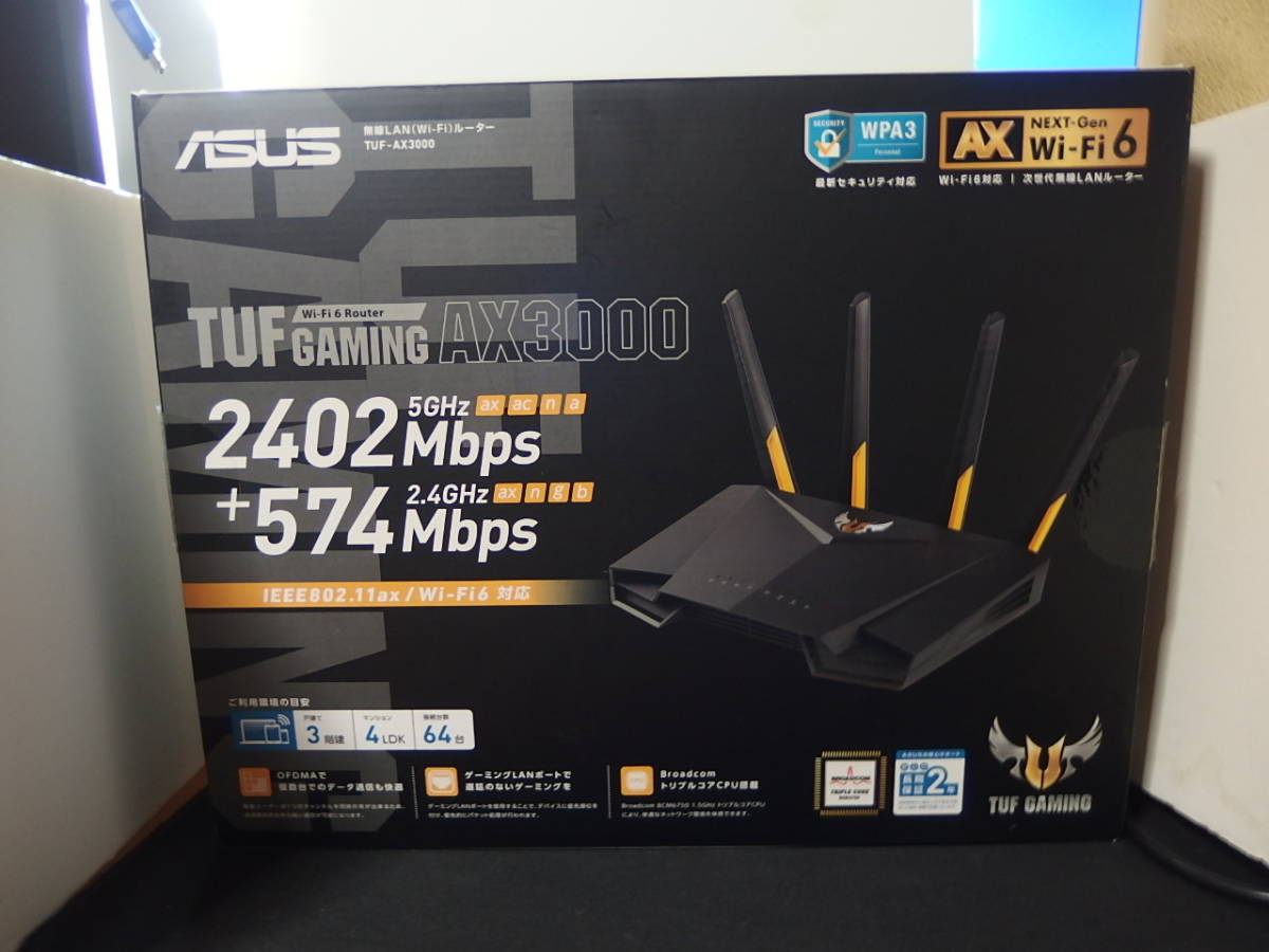 日本未発売】 TUF-AX3000 Wi-Fi ルーター 中古 無線 Wi-Fi AX3000