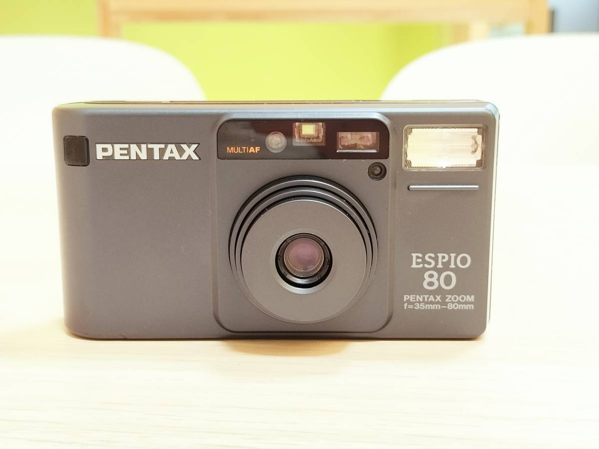 【動作確認済・美品】 PENTAX ESPIO 80 ZOOM 35-80mm コンパクトカメラ フィルムカメラ フラッシュOK ペンタックス