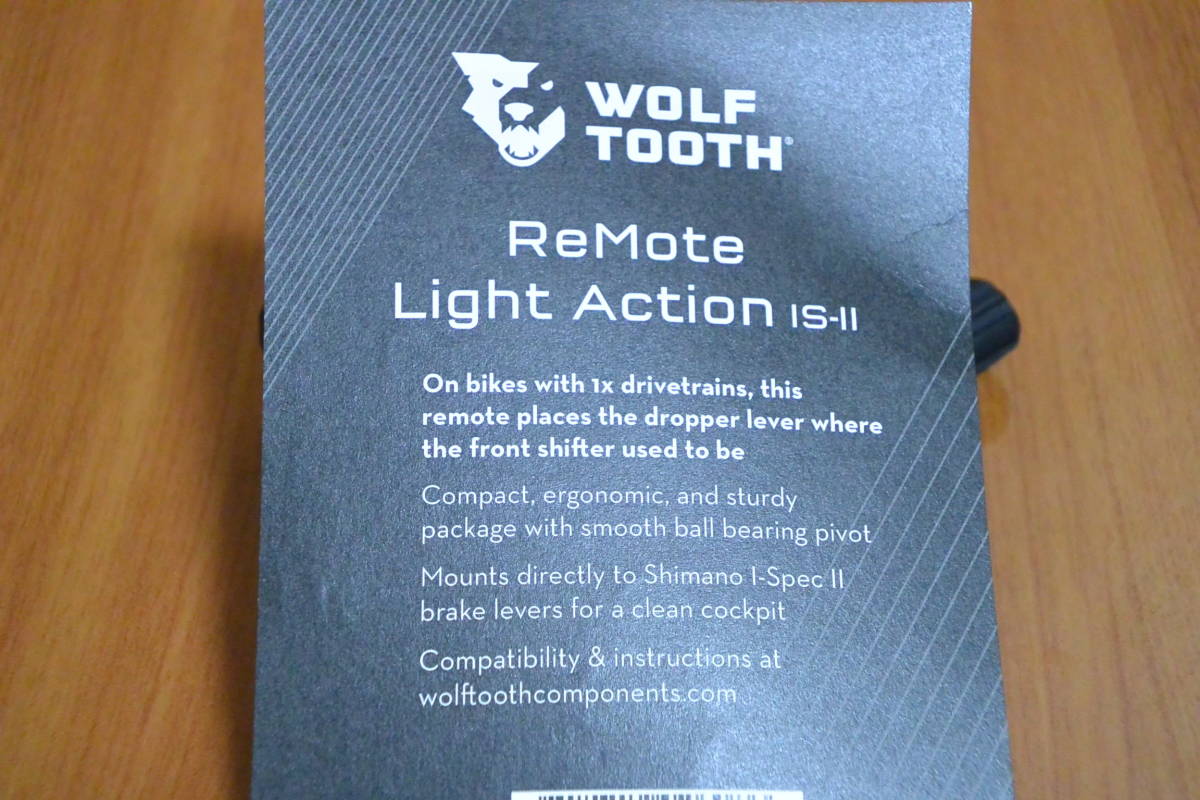 【新品】WolfTooth ウルフトゥース ReMote Light Action for IS-II／ドロッパーポストレバー／_画像2