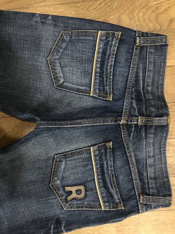 * RICO Rico 06-6C-1103 кромка обе боковой Zip Denim брюки темно синий сделано в Японии SS BJBJ.B