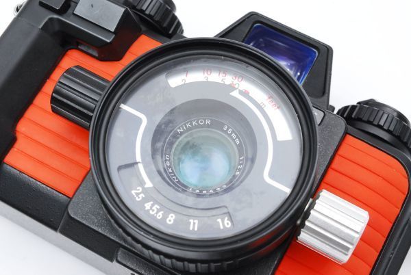 [Rank:AB] Nikonos-V Orange + Nikkor 35mm F2.5 + SB-105 Speed Light 水中 フィルムカメラ / ニコン 通電,シャッター◎ 付属品多数 #1495_画像8