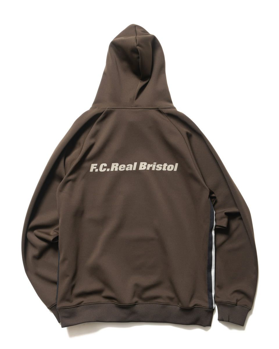 L 新品 送料無料 FCRB 23AW TRAINING TRACK HOODIE BROWN ブラウン