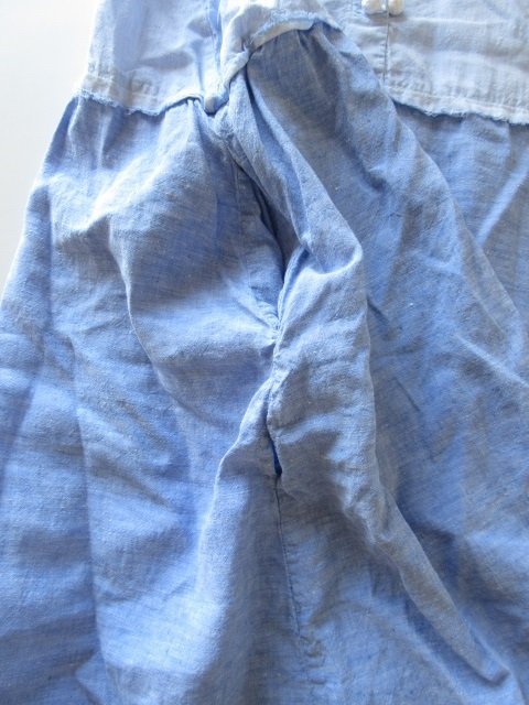 DANIELA GREGIS / ダニエラグレジス bicolor linen skipper dress L.BLUE * リネン ドレス ワンピース シャツ ブラウスの画像5