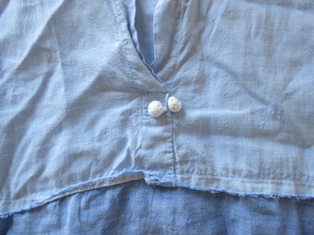 DANIELA GREGIS / ダニエラグレジス bicolor linen skipper dress L.BLUE * リネン ドレス ワンピース シャツ ブラウスの画像6