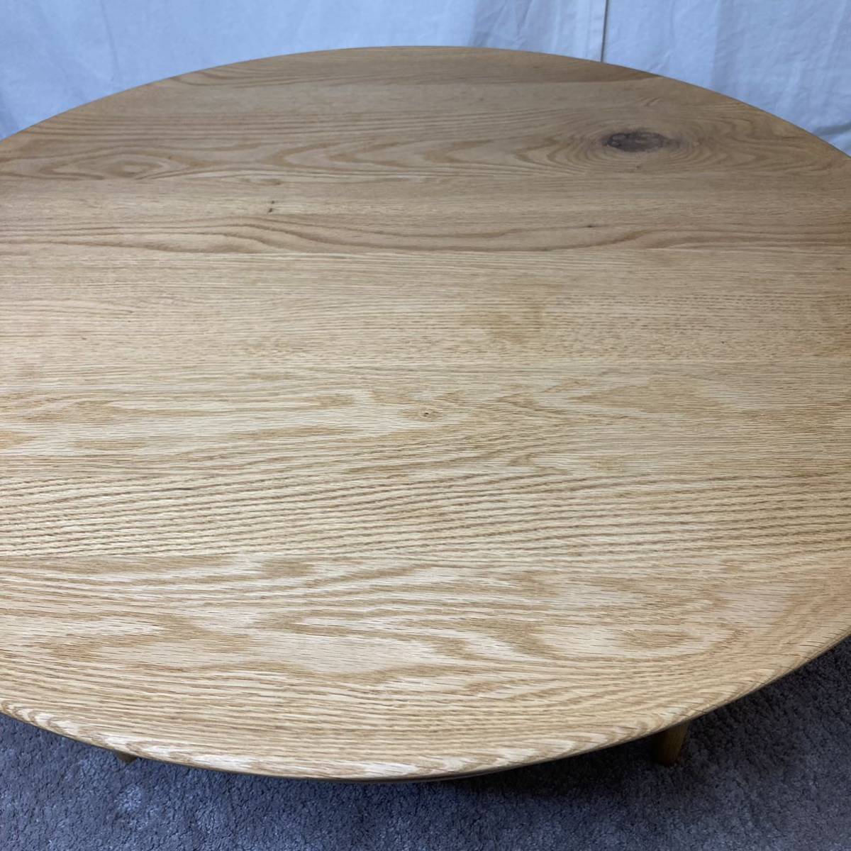 【送料無料】HIRASHIMA / ヒラシマ オーク無垢材　LEGARE Circle Table 084 レガーレ サークルテーブル　 経84cm円形テーブル　2段