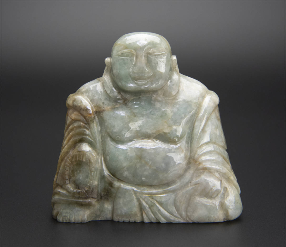清翡翠弥勒佛中国古美術-