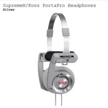 Supreme / Koss Portapro Headphones Silver シュプリーム コス ポタプロ ヘッドホン シルバー_画像1