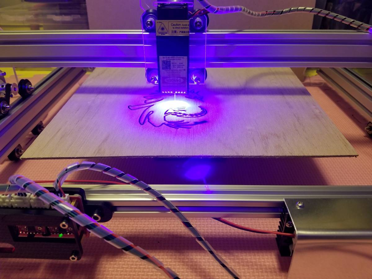 DIY 60W レーザー CNC セット (彫刻機・加工機) 高さ調整可能 50cm*90cm ビックサイズ laser engraving machine（必要な部品すべて含む）_画像7