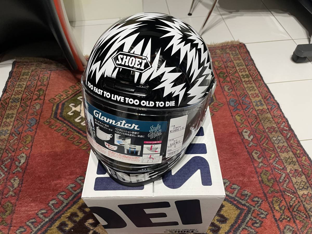 新品未使用 SHOEI Glamster NEIGHBORHOOD DSC Death Spray 新品未使用 SHOEI Glamster NEIGHBORHOOD DSC Death Spray