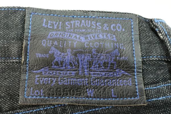 【Used】STUSSY × Levi’s ステューシー リーバイス コラボ SS505 SSロゴ刺繍入り 濃紺 デニムパンツ ストリート レア 34/32 ■ET23H0110_画像6