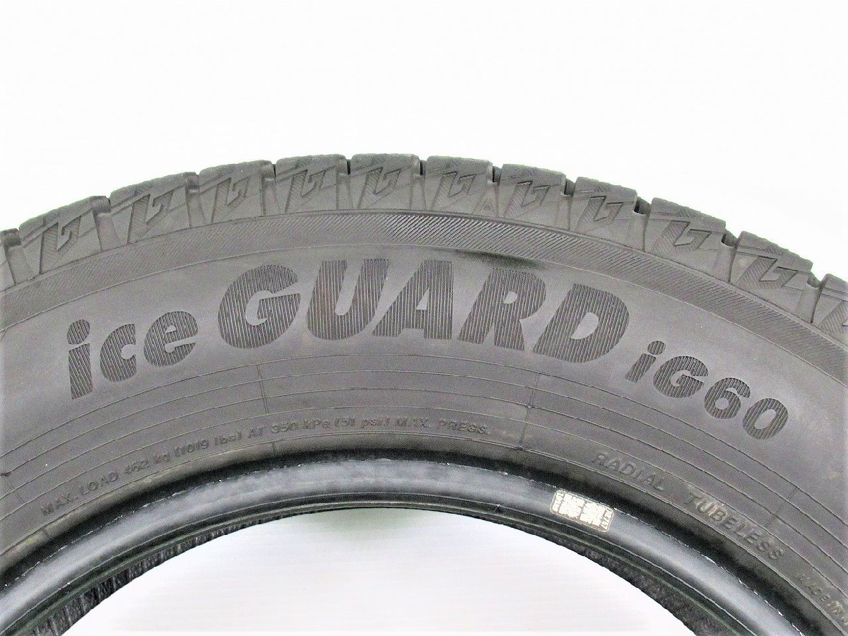 ヨコハマ ice GUARD iG60 165/70R14 81Q★8分山 2021年 4本 スタッドレス 【宮城発 送料無料】MYG-A10199_画像9