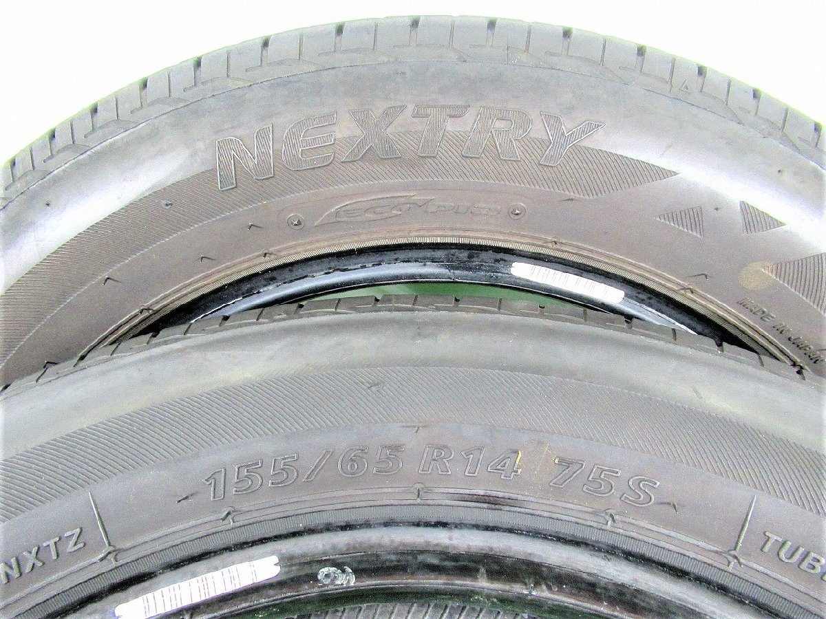 ブリヂストン NEXTRY 155/65R14 75S★8分山 2020年 4本 ノーマル【宮城発 送料無料】MYG-A10203_画像6