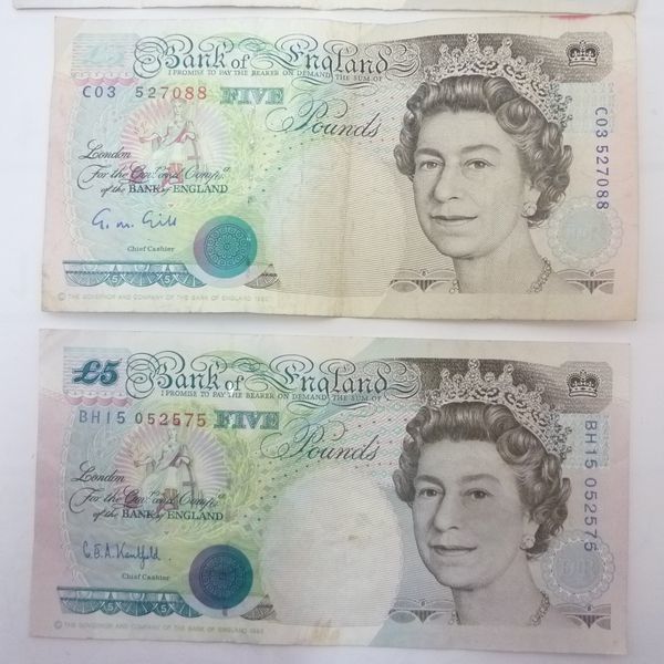 旧ポンド紙幣 GBP 30イギリスポンド分 計3枚 Great Britain Pound海外